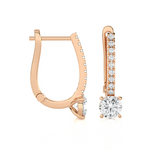 1 1/5 ctw Round Lab Grown Diamond Hoop Earrings