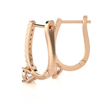 1 1/5 ctw Round Lab Grown Diamond Hoop Earrings