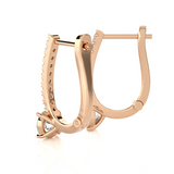 1 1/5 ctw Round Lab Grown Diamond Hoop Earrings
