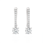 1 1/5 ctw Round Lab Grown Diamond Hoop Earrings