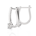 1 1/5 ctw Round Lab Grown Diamond Hoop Earrings