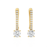 1 1/5 ctw Round Lab Grown Diamond Hoop Earrings