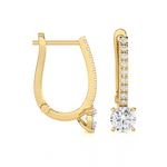 1 1/5 ctw Round Lab Grown Diamond Hoop Earrings