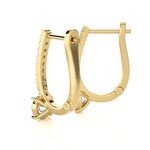 1 1/5 ctw Round Lab Grown Diamond Hoop Earrings