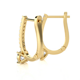 1 1/5 ctw Round Lab Grown Diamond Hoop Earrings