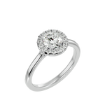 1 ctw Round Lab Grown Diamond Halo Engagement Ring