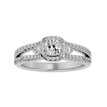 1 ctw Round Lab Grown Diamond Halo Engagement Ring