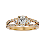 1 ctw Round Lab Grown Diamond Halo Engagement Ring