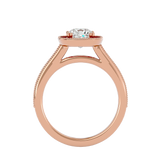 1 3/4 ctw Emerald-Cut Lab Grown Diamond Halo Engagement Ring