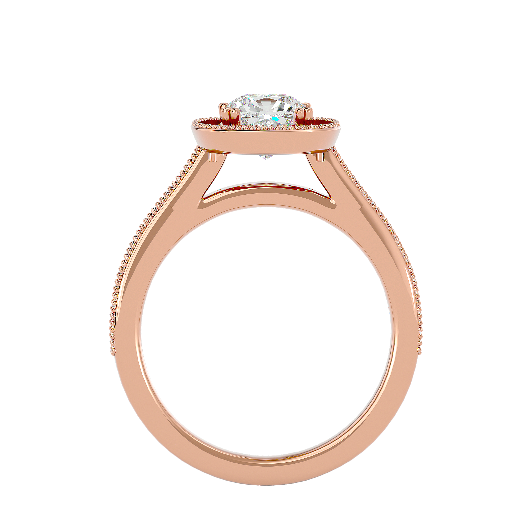 1 3/4 ctw Emerald-Cut Lab Grown Diamond Halo Engagement Ring