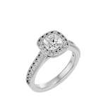1 3/4 ctw Emerald-Cut Lab Grown Diamond Halo Engagement Ring