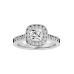 1 3/4 ctw Emerald-Cut Lab Grown Diamond Halo Engagement Ring