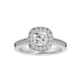 1 3/4 ctw Emerald-Cut Lab Grown Diamond Halo Engagement Ring