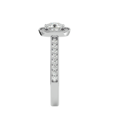 1 3/4 ctw Emerald-Cut Lab Grown Diamond Halo Engagement Ring