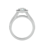 1 3/4 ctw Emerald-Cut Lab Grown Diamond Halo Engagement Ring