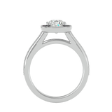 1 3/4 ctw Emerald-Cut Lab Grown Diamond Halo Engagement Ring