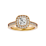1 3/4 ctw Emerald-Cut Lab Grown Diamond Halo Engagement Ring