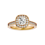 1 3/4 ctw Emerald-Cut Lab Grown Diamond Halo Engagement Ring