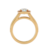1 3/4 ctw Emerald-Cut Lab Grown Diamond Halo Engagement Ring