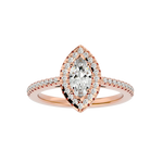 1 ctw Marquise Lab Grown Diamond Halo Engagement Ring