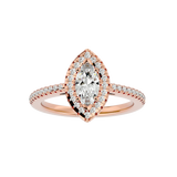 1 ctw Marquise Lab Grown Diamond Halo Engagement Ring