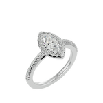 1 ctw Marquise Lab Grown Diamond Halo Engagement Ring
