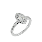 1 ctw Marquise Lab Grown Diamond Halo Engagement Ring