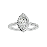 1 ctw Marquise Lab Grown Diamond Halo Engagement Ring
