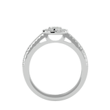 1 ctw Marquise Lab Grown Diamond Halo Engagement Ring