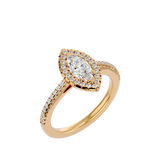 1 ctw Marquise Lab Grown Diamond Halo Engagement Ring