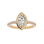 1 ctw Marquise Lab Grown Diamond Halo Engagement Ring