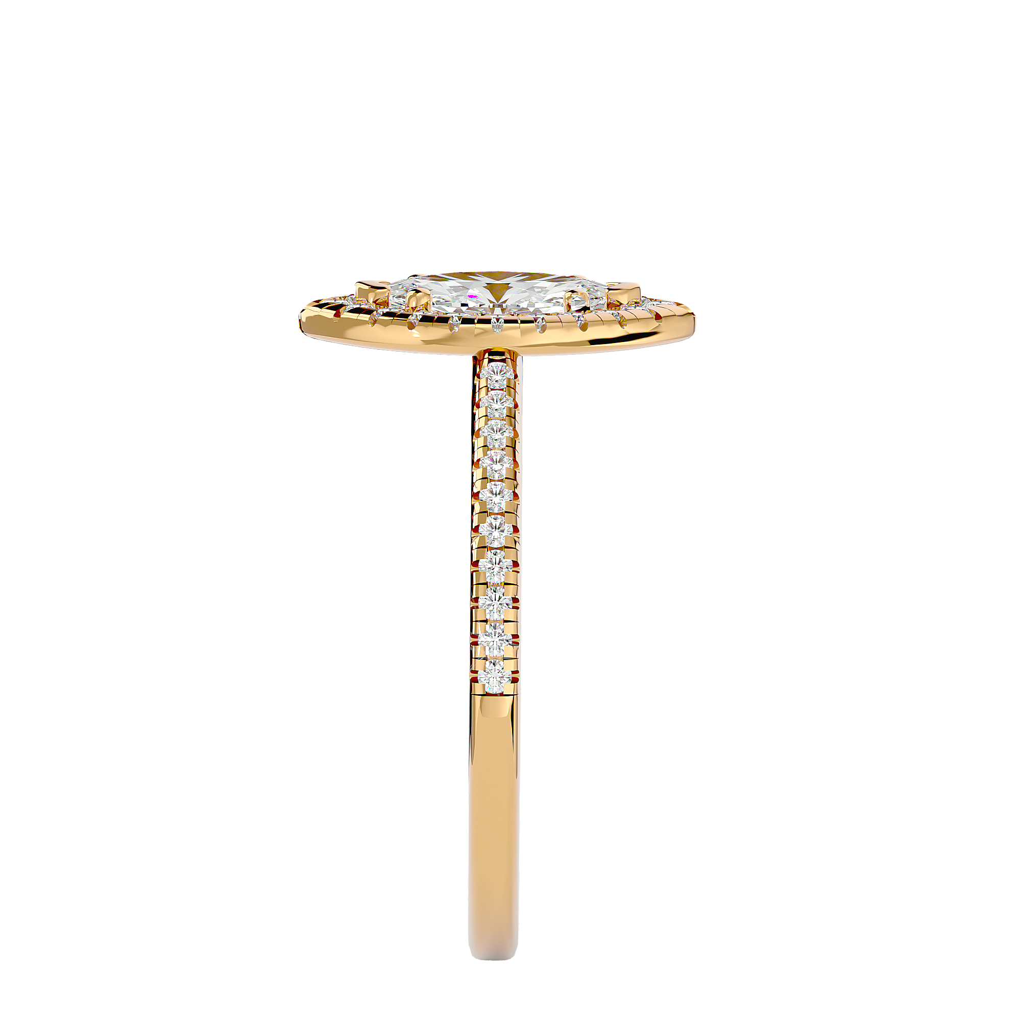 1 ctw Marquise Lab Grown Diamond Halo Engagement Ring