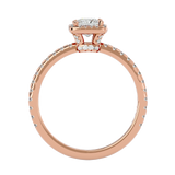 1 ctw Princess-Cut Lab Grown Diamond Halo Engagement Ring