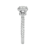 1 ctw Princess-Cut Lab Grown Diamond Halo Engagement Ring