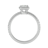 1 ctw Princess-Cut Lab Grown Diamond Halo Engagement Ring