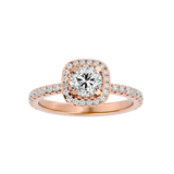 1 7/8 ctw Round Lab Grown Diamond Halo Engagement Ring