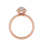 1 7/8 ctw Round Lab Grown Diamond Halo Engagement Ring