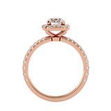 1 7/8 ctw Round Lab Grown Diamond Halo Engagement Ring