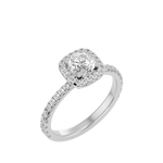 1 7/8 ctw Round Lab Grown Diamond Halo Engagement Ring