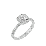 1 7/8 ctw Round Lab Grown Diamond Halo Engagement Ring