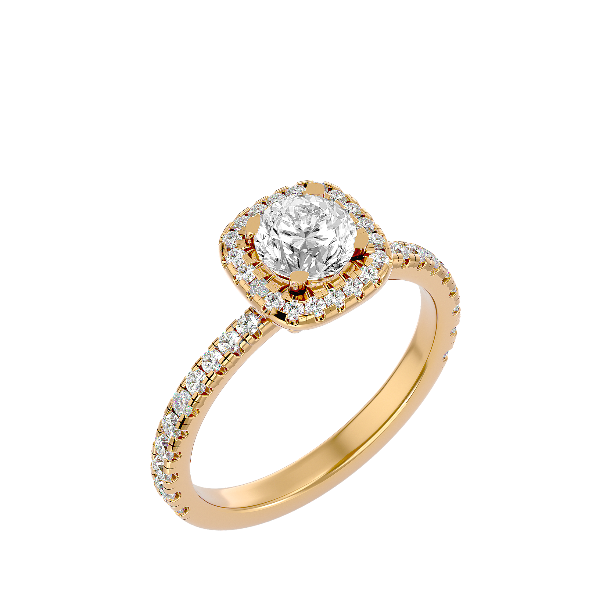 1 7/8 ctw Round Lab Grown Diamond Halo Engagement Ring
