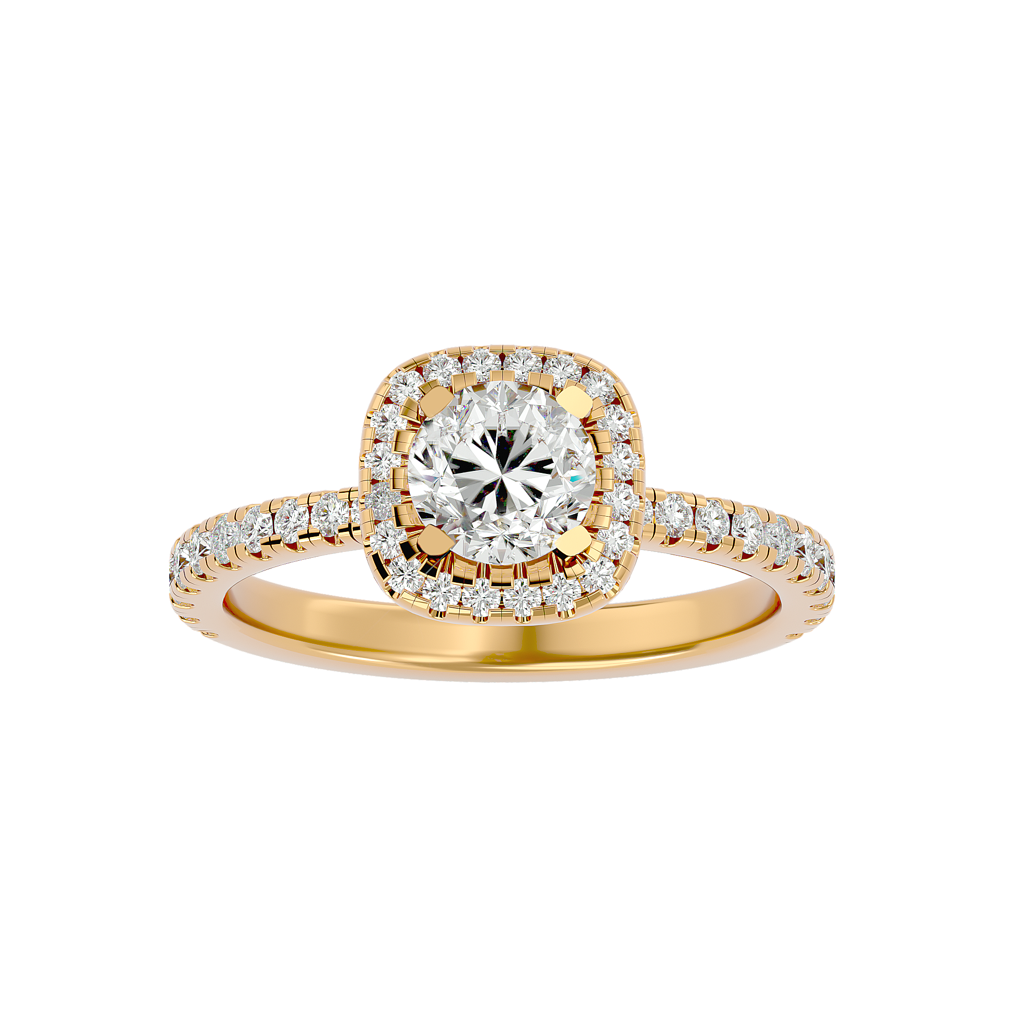 1 7/8 ctw Round Lab Grown Diamond Halo Engagement Ring