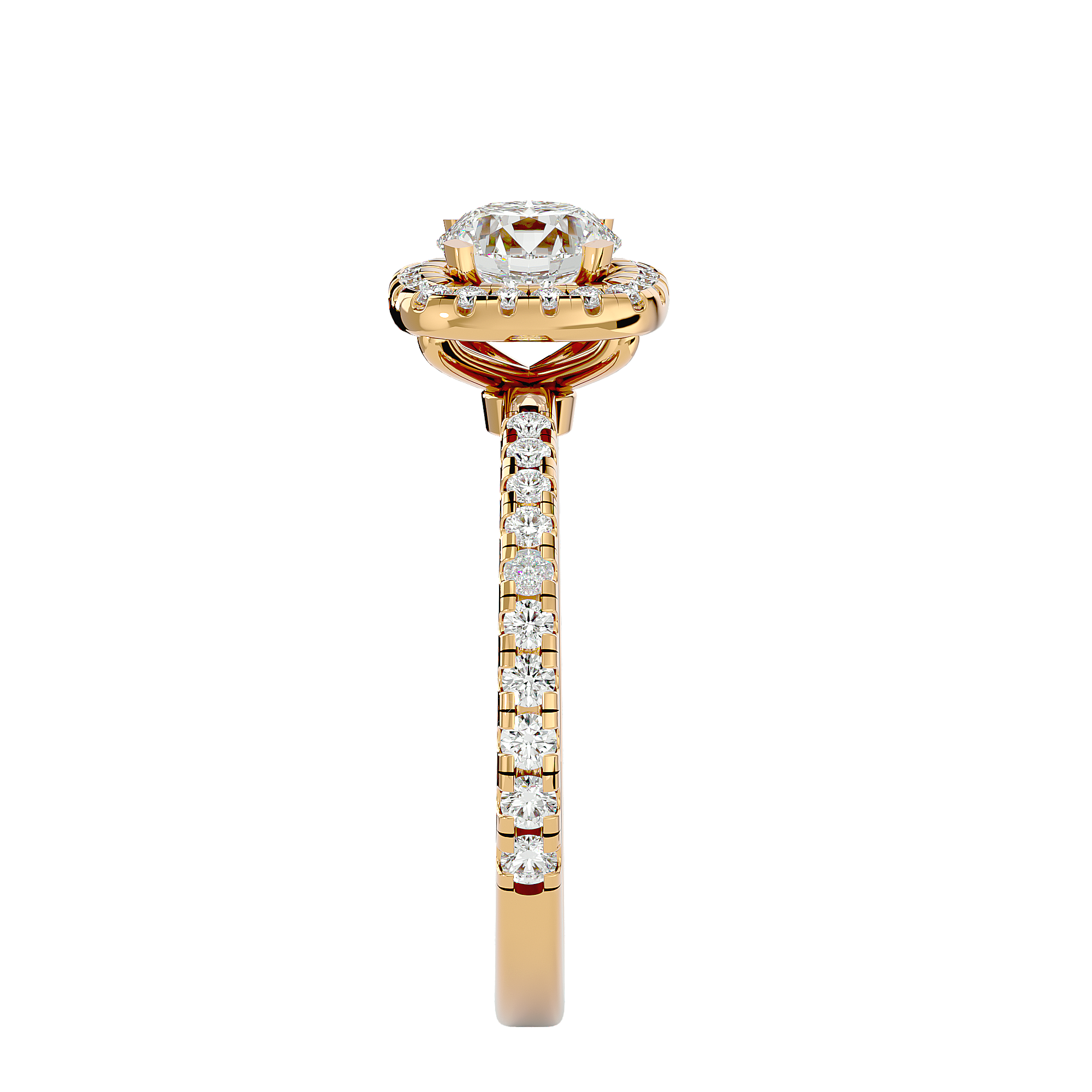 1 7/8 ctw Round Lab Grown Diamond Halo Engagement Ring