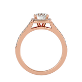 1 3/8 ctw Round Lab Grown Diamond Halo Engagement Ring