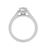 1 3/8 ctw Round Lab Grown Diamond Halo Engagement Ring
