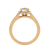 1 3/8 ctw Round Lab Grown Diamond Halo Engagement Ring