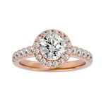 2 ctw Round Lab Grown Diamond Halo Engagement Ring