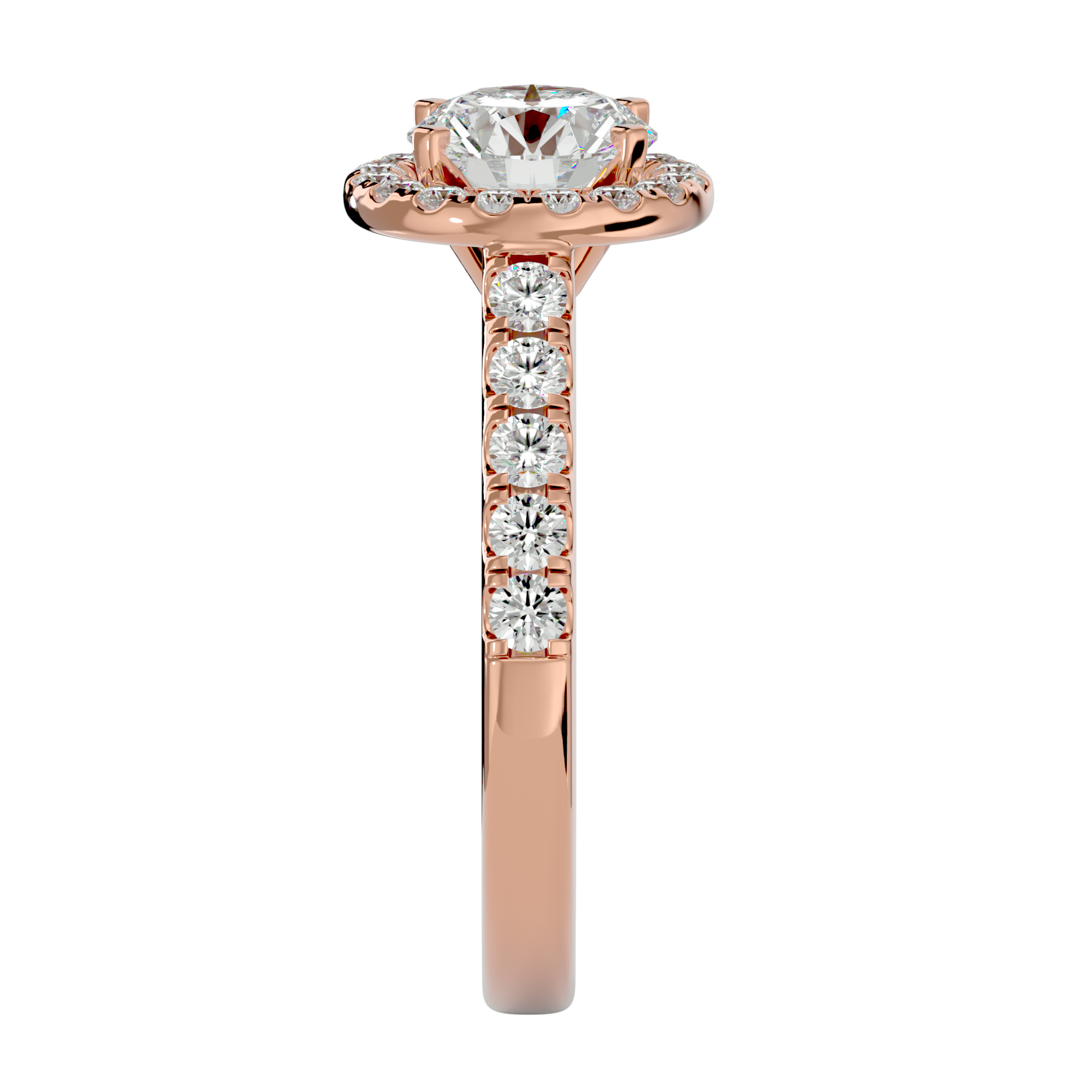 2 ctw Round Lab Grown Diamond Halo Engagement Ring