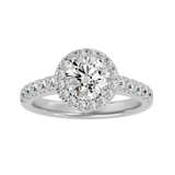2 ctw Round Lab Grown Diamond Halo Engagement Ring