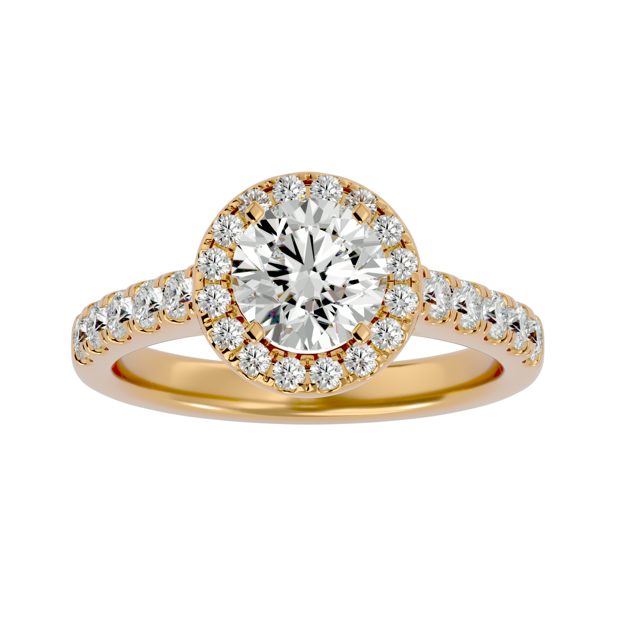2 ctw Round Lab Grown Diamond Halo Engagement Ring